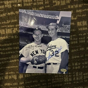 Sandy Koufax, Whitey Ford autographed photo